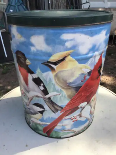 Metal Storage Container with lid - 12"D x 15"H, View more