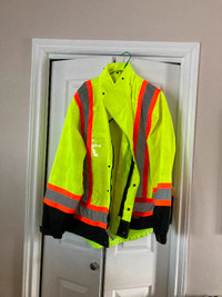 Mens XL Work King Hi Vis Safety Jacket