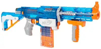 ONLY 1 LEFT! NEW Nerf Elite SONIC ICE RETALIATOR Toys R Us gun, View more