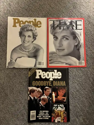 3 vintage Magazines about Princess Diana's life and death, View more