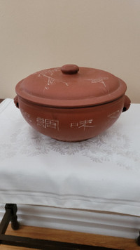 Vintage Chinese clay rice steamer