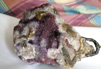 Natural rough amethyst gemstone 5" by 3" by 3 1/2"