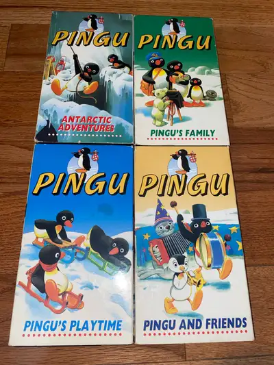 Pingu VHS Tape Lot Volume 1-4. Bundle Of 4 Tapes RARE, View more