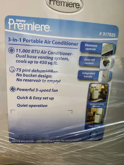 Selling a Danby Premiere 3-in-1 portable air conditioner. It features: - 11,000 BTU air conditioner...