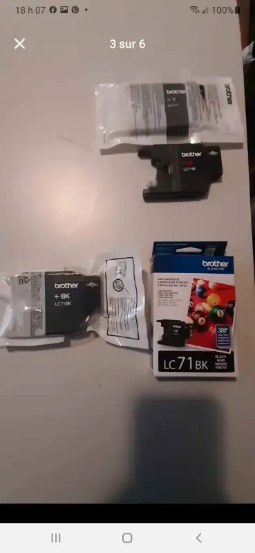 4 Cartouches de toner neuves pour imprimante Brothers neuves à vendre le lot 40$ argent comptant 2 c...