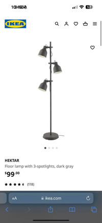 IKEA Hector Lamp With +4 Bulbs