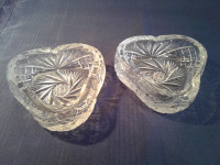 Pinwheel crystal ashtrays