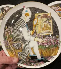 Royal Doultons Ltd Edition Painted Masque Plates