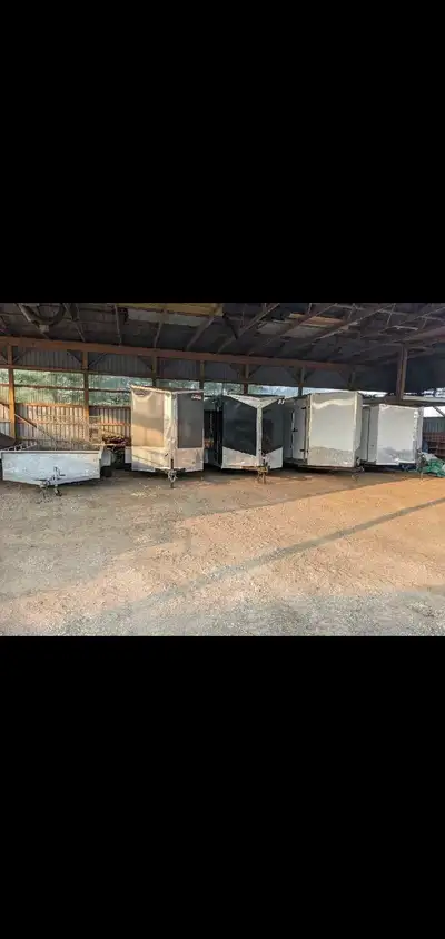 CALL / TXT to Book - 519-820-919 eight BLACK TRAILER- 6X12 6x12 Enclosed V-Nose 6'6 interior height...