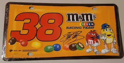 Brand New M&M 38 Racing Team License Plate by Elliott Sadler