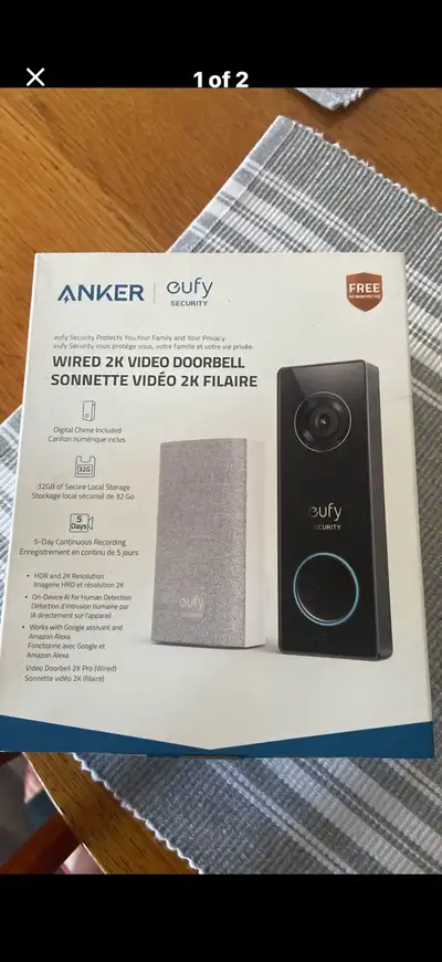 Wired 2k video doorbell Dufy security, View more