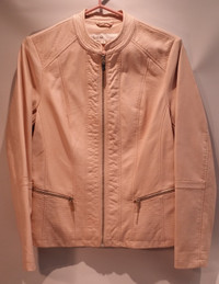 Faux Leather CLEO Jacket Pink Size XS