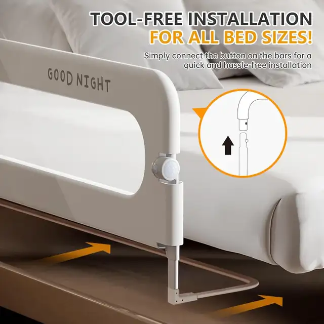 NEW Toddler Bed Rails for Crib | Foldable Bed Rail for Toddlers in Gates, Monitors & Safety in Mississauga / Peel Region - Image 4