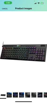 Redragon K619 Horus RGBMechanical Keyboard, Ultra-Thin Designed 