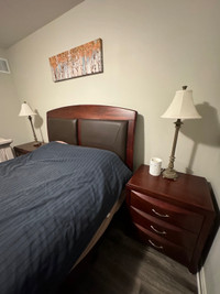 Queen bedroom set with mattress and box spring 