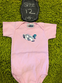 Cute official WestJet airlines girls pink onesie - 12 months