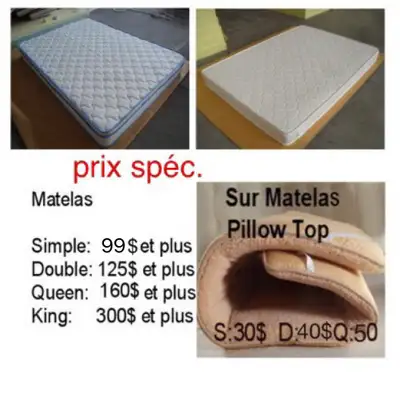 100% NEUF!!! Des matelas en liquidation!!!, View more