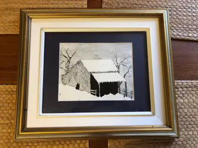 Vintage Farmhouse/Barn Print Signed By Soozii 17”h x 20”w Follow on instagram @redheadvintage72 Pick...