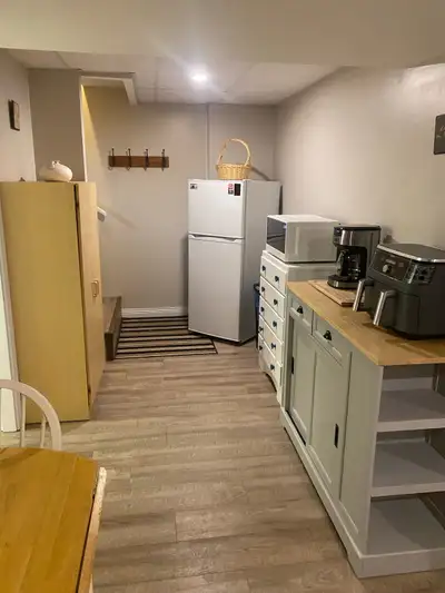 Contact for availability: Furnished quiet and clean living space which includes private bathroom, li...