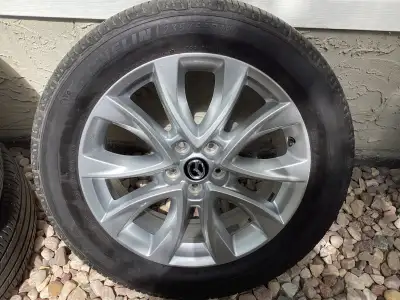 P235/55R19 summer tires for sale. Removed from our 2015 Mazda CX5, Tires are mounted on the rims I a...