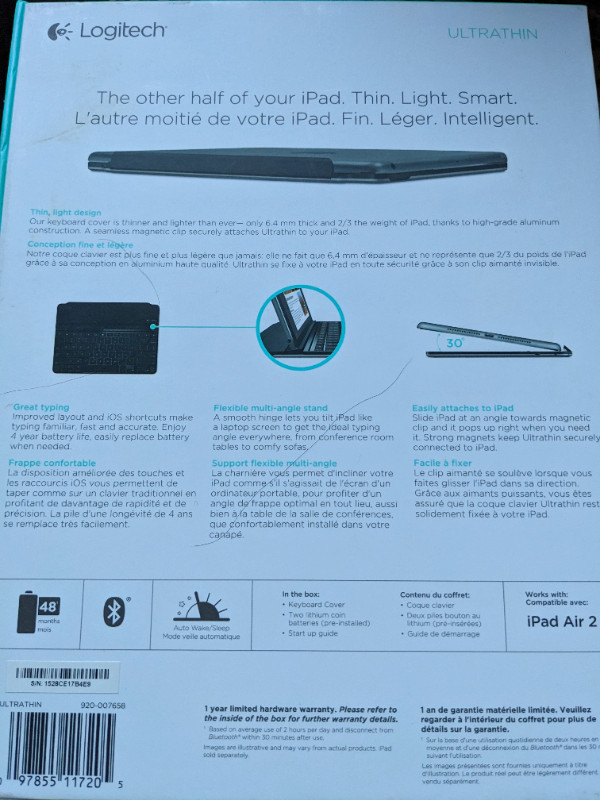 Logitech, Ultrathin keyboard - iPad Air2 in iPads & Tablets in Calgary - Image 2