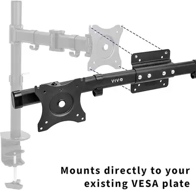 VIVO Dual VESA Bracket Adapter or 2 Monitor Screens, View more