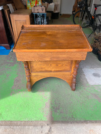 Antique Pine Desk - with storage