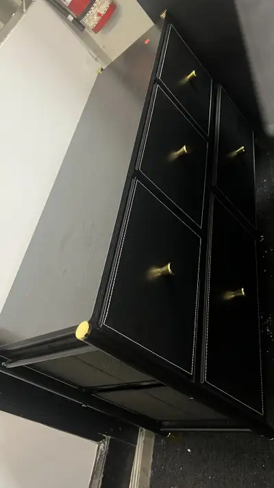 5-drawer Dresser for Bedroom – Faux Leather Chest of Drawers, View more