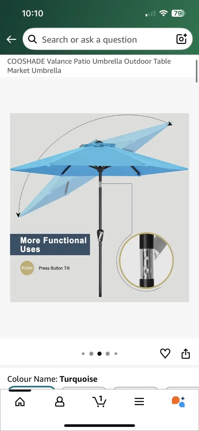 Cooshade Umbrella in Patio & Garden Furniture in Hamilton - Image 4