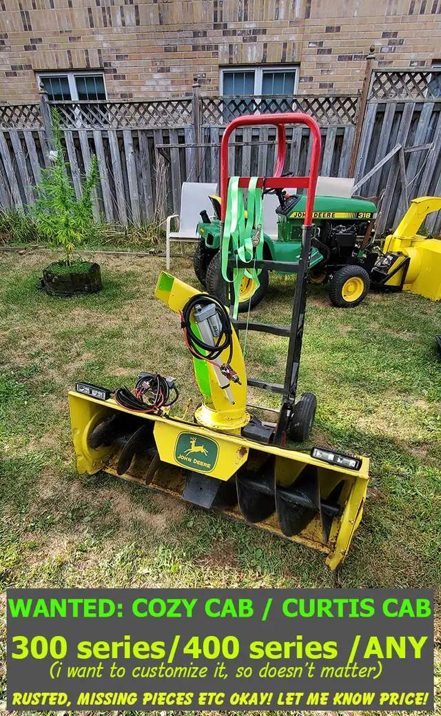 JOHN DEERE 49 INCH SNOW THROWER SNOWBLOWER 318/300 SERIES QUICK in Snowblowers in Mississauga / Peel Region - Image 2
