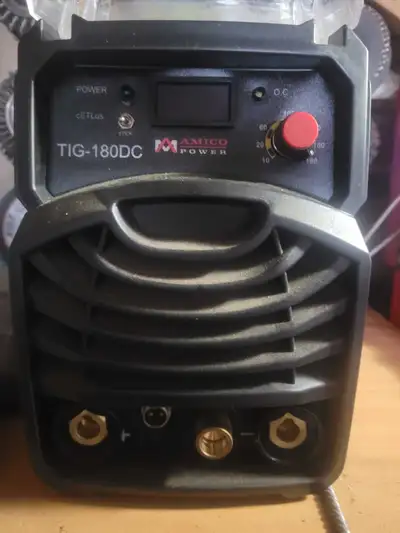 Amico power TIG 180DC IGBT DC Inverter 110 suitcase type welder. Set up for stick with a whip and gr...