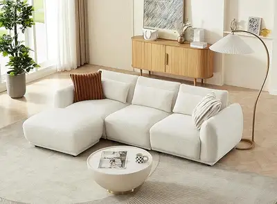 Brand New L-Shaped Sofa with Wood Frame Special $799, View more