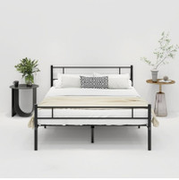 New Queen Metal Bed Frame with Headboard and Footboard