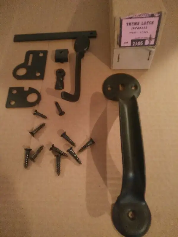 Charnière à ressort clanche loquet poucier thumb latch à porte in Windows, Doors & Trim in Longueuil / South Shore - Image 2