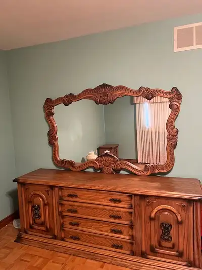 5 Piece solid wood queen bedroom set, View more