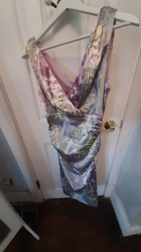 Jessica Satin  Ruched Summer Dress size
