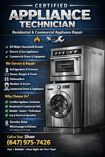  Emergency Appliance Repair – Same-Day/Next Day Service (GTA), View more