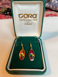 BNIB Celtic Enamelled Earrings by Tara, Ireland