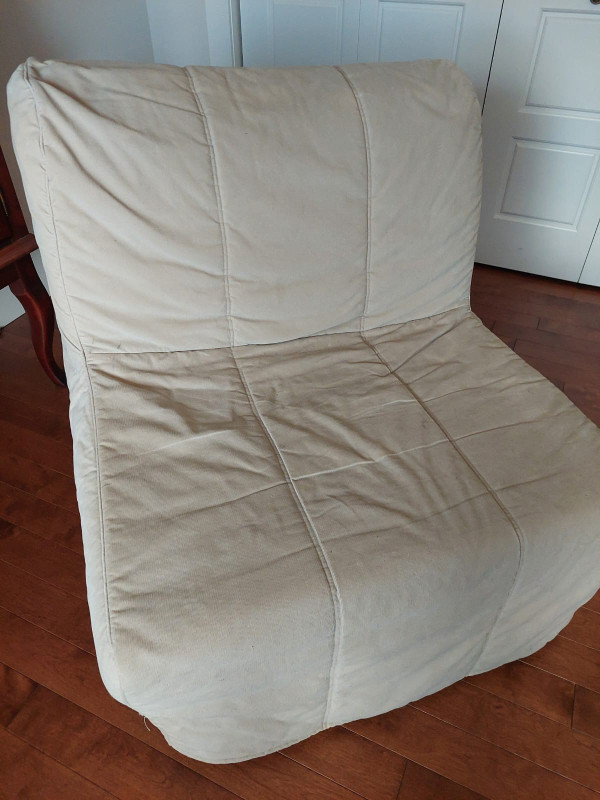 Chair fold out into Single Bed (Cot) for sale - Great condition in Beds & Mattresses in Moncton