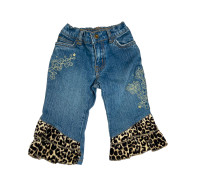 The Children's Place 6-9 months jeans w animal print trim 