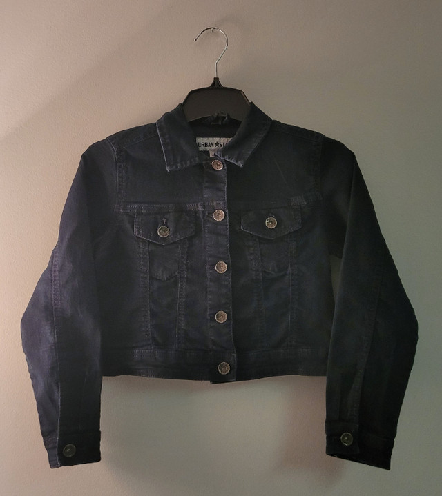 Youth Girls Size Medium Midnight Blue Color Denim Jacket in Kids & Youth in Burnaby/New Westminster - Image 2