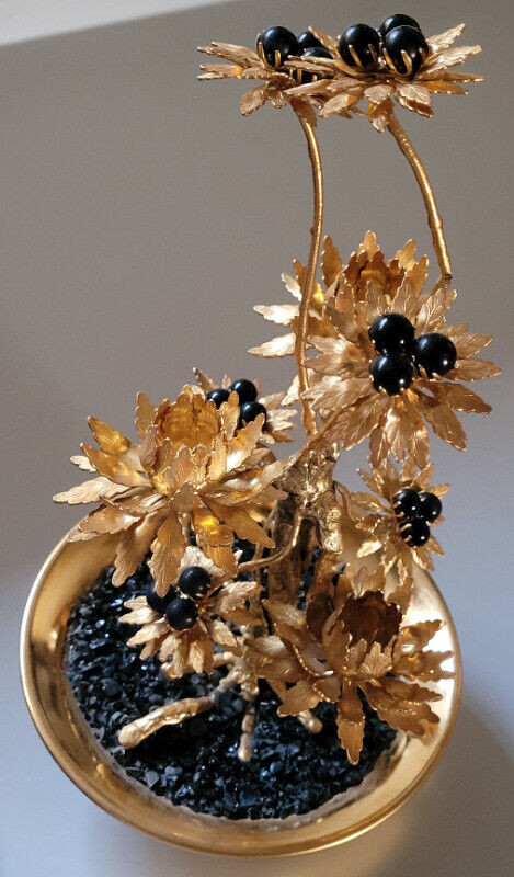 Vintage Gold Plant Hollywood Regency/Gold Plated Plant Flowers in Arts & Collectibles in Oshawa / Durham Region - Image 4
