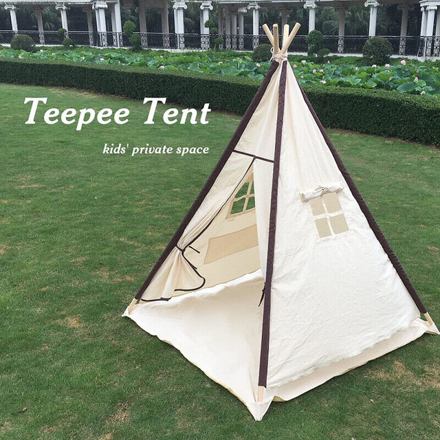 Lavievert Canvas Teepee Children Playhouse Kids Play Tent in Toys & Games in City of Toronto