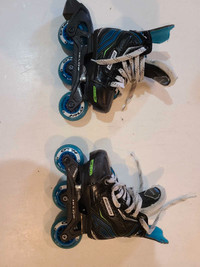 Bauer Lil'Ripper Adjustable Roller Hockey Inline Skates Y 7-10