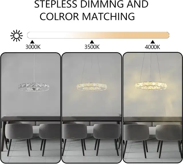 NEW IN BOX: LED Crystal Round Chandelier in Indoor Lighting & Fans in Markham / York Region - Image 6