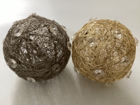 2 Open Wire Sphere Orb Ball Decoration Ornaments