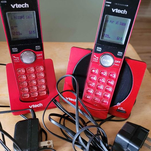 TWO VTECH TELEPHONES  PRICE FIRM CASH KELLIGREWS PIC UP ONLY in Frames & Parts in St. John's