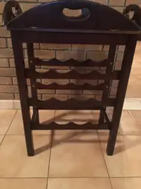 Vintage 1970’s 3 tier wine rack with removalable top tray