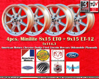 4 pcs. wheels CHRYSLER FORD Minilite 7x15 + 8x15 ET0 5x114.3