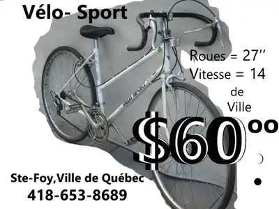 Vélos pour Hommes, Femmes, Ados et Enfants. Bonjour, J'ai des vélos usagés pour toute la famille Vél...